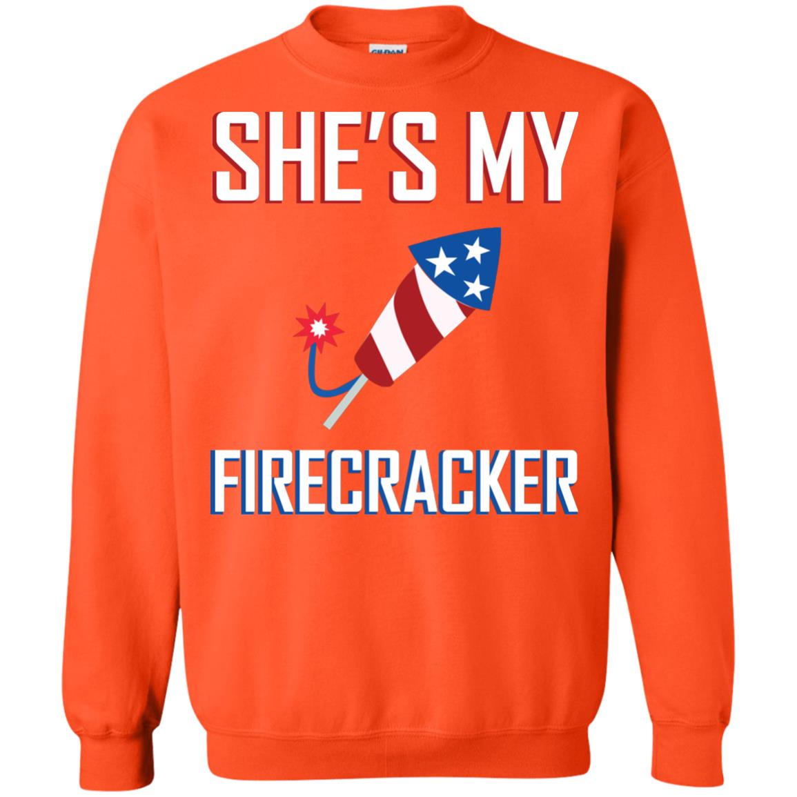 She_s My Firecracker Shirt For Mens Orange