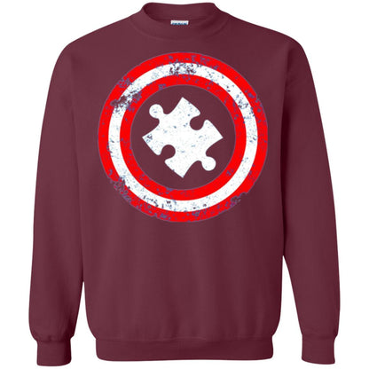 Captain Autism Superhero T-shirt Autism Awareness Maroon