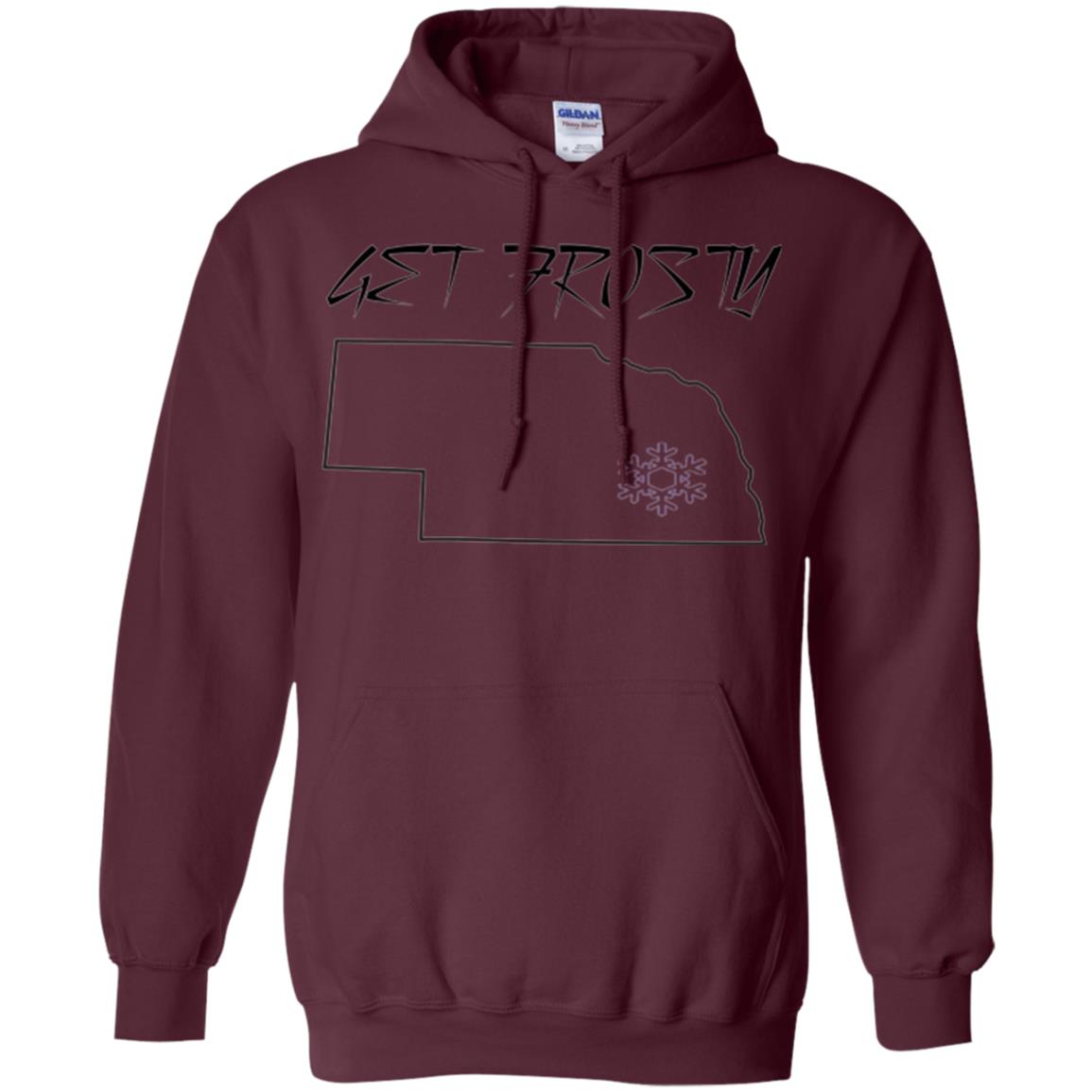 Christmas T-shirt Get Frosty Nebraska Football Maroon
