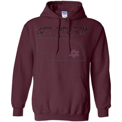 Christmas T-shirt Get Frosty Nebraska Football Maroon