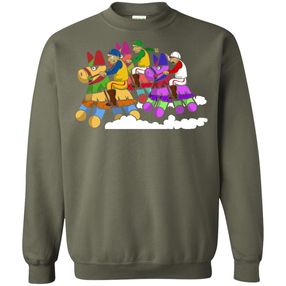 Derby Party Pinata Jockeys Cinco De Mayo Horse Race Shirt Military Green