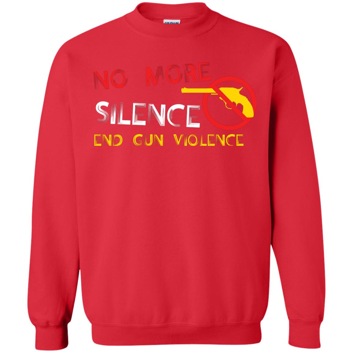 Anti Gun T-shirt No More Silence End Gun Violence Red