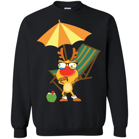 Dabbing Reindeer With Sunglasses Celebrate Xmas In July 2018 Shirt Black