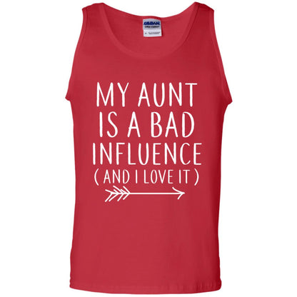 My Aunt Is A Bad Influence And I Love It Nephew Niece Shirt Red