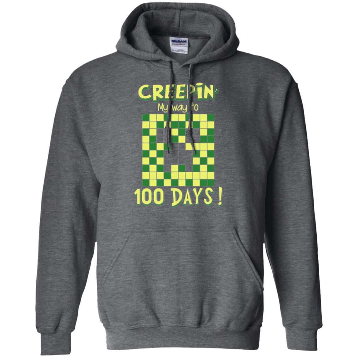 Teacher T-shirt Creepin My Way To 100 Days Dark Heather