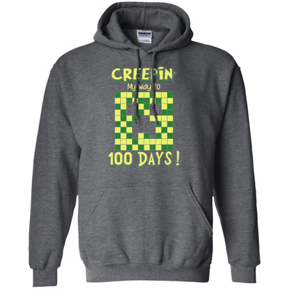 Teacher T-shirt Creepin My Way To 100 Days Dark Heather
