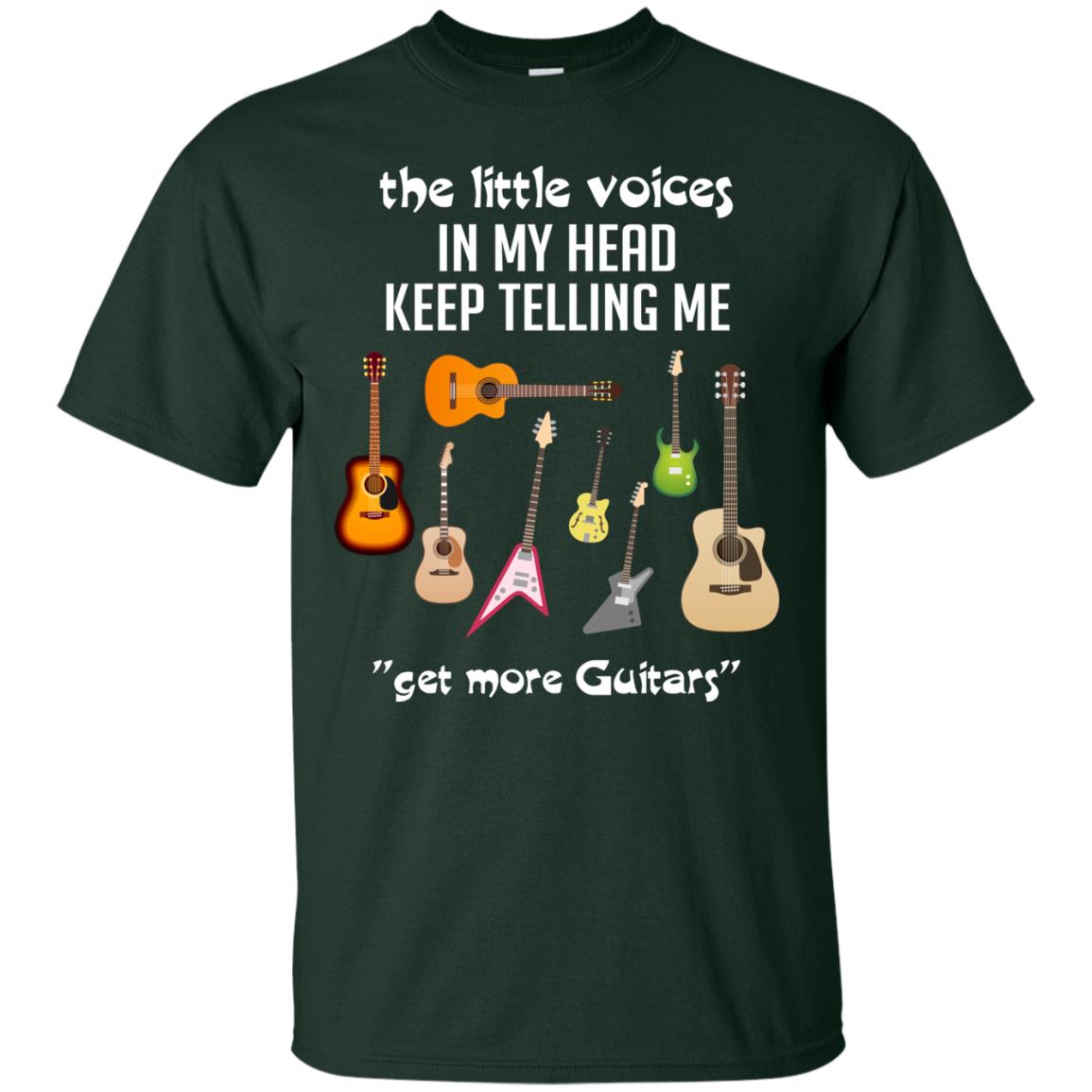 The Little Voices In My Head Keep Telling Me Get More Guitars Music Lover Shirt Forest