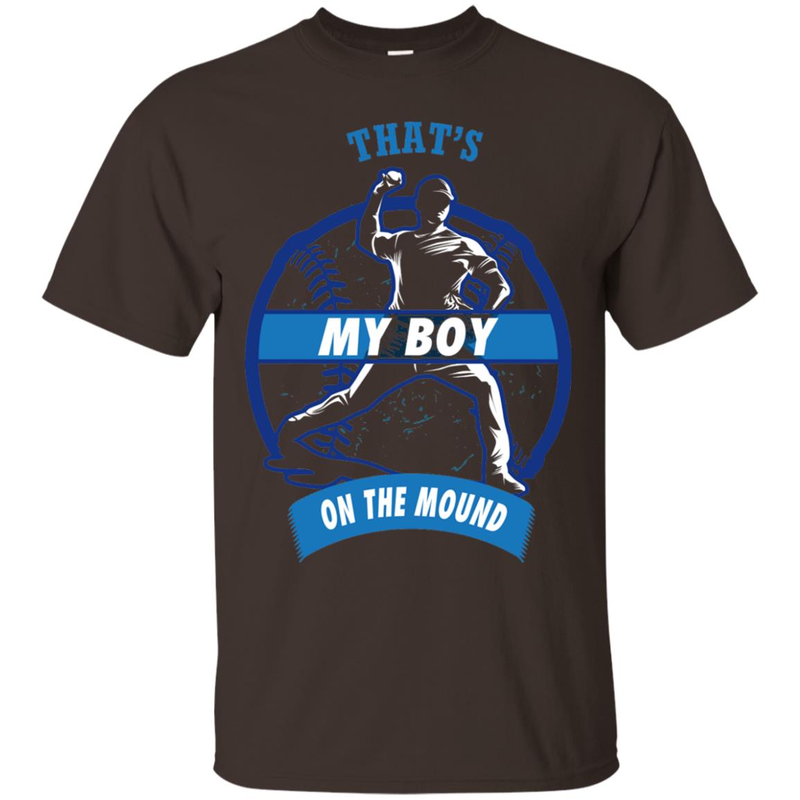 Thats My Boy On The Mound Softball Pitcher Shirt Dark Chocolate