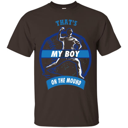 Thats My Boy On The Mound Softball Pitcher Shirt Dark Chocolate