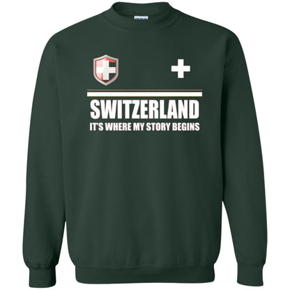 Switzerland Flag T-shirt Forest Green