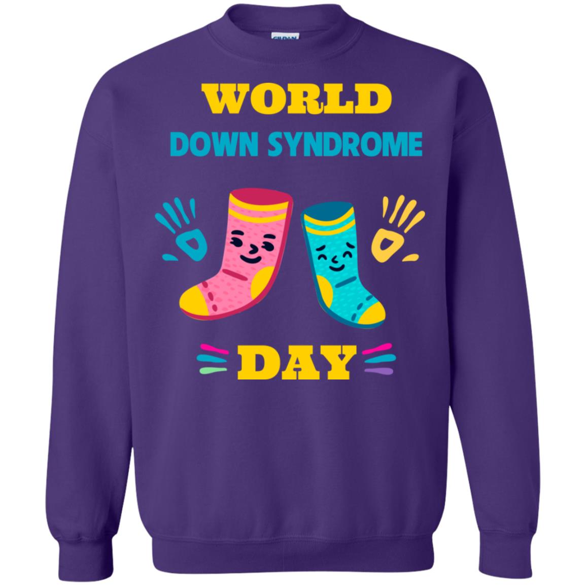 World Down Syndrome Day Hands And Stocks Shirt Purple