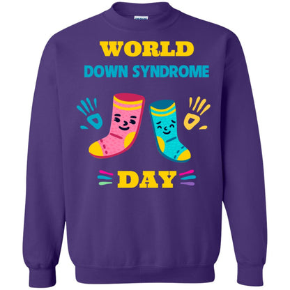 World Down Syndrome Day Hands And Stocks Shirt Purple