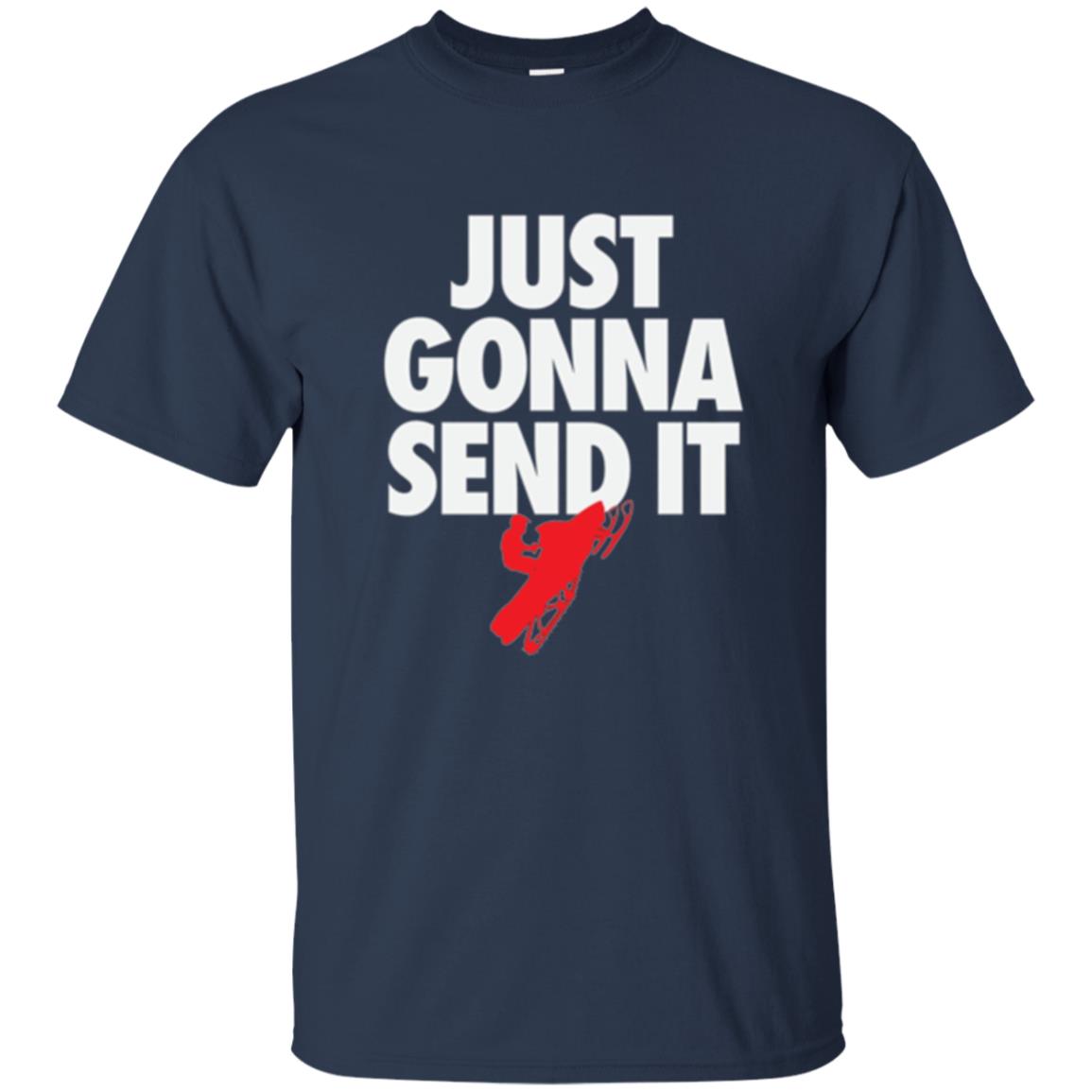 Snowmobile T-shirt Just Gonna Send It T-shirt Navy