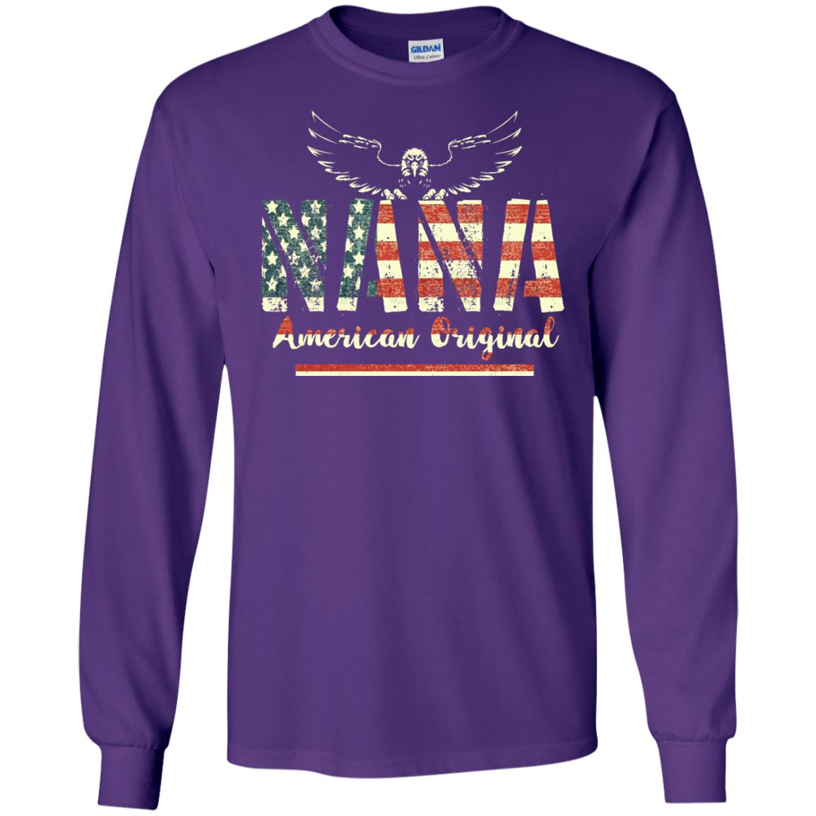 Nana American Original Grandparents T-shirt Purple