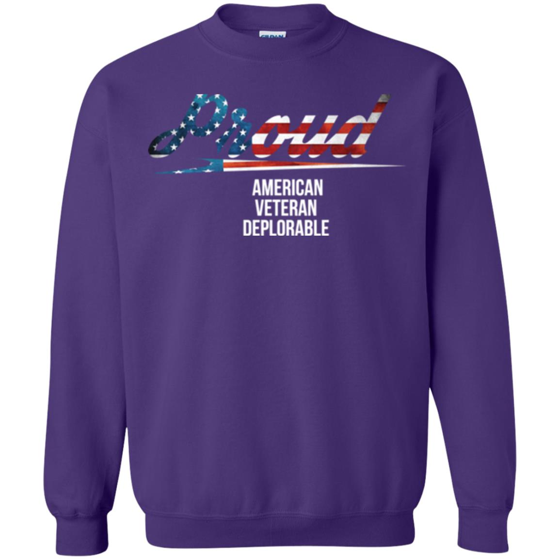 Veteran T-shirt Proud American Veteran Deplorable Purple
