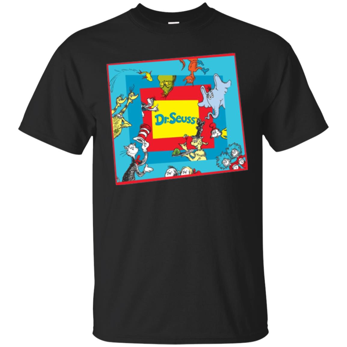 Dr. Seuss Character National Wear Red Day T-shirt Black