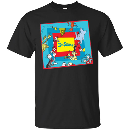 Dr. Seuss Character National Wear Red Day T-shirt Black