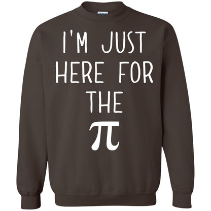 Funny Pi Day Shirt Im Just Here For The Pi Dark Chocolate