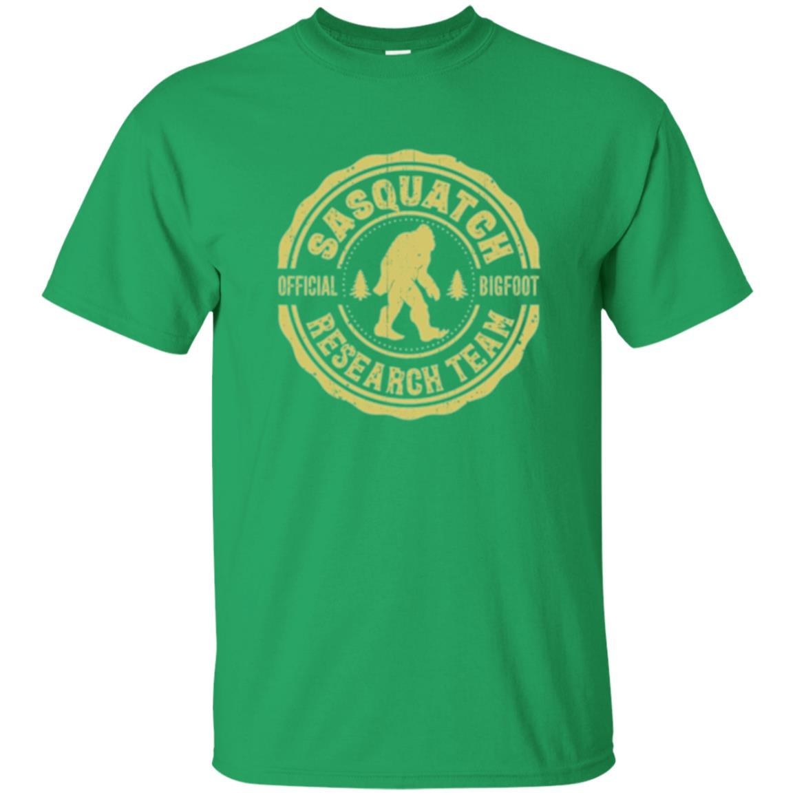 Squatchin Gone T-shirt Finding Sasquatch Bigfoot Research Team Irish Green