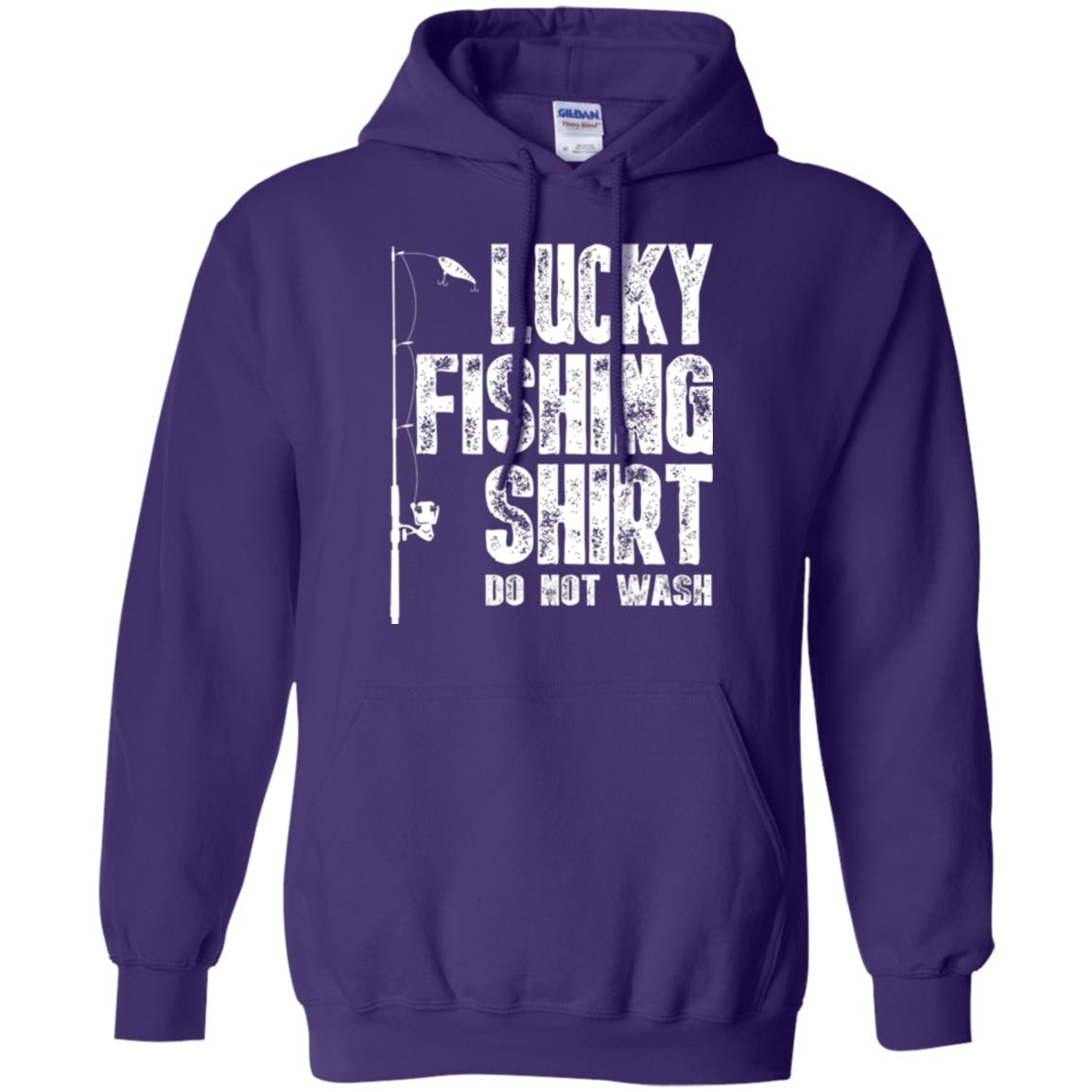 Fisherman T-shirt Lucky Fishing Shirt Do Not Wash Purple