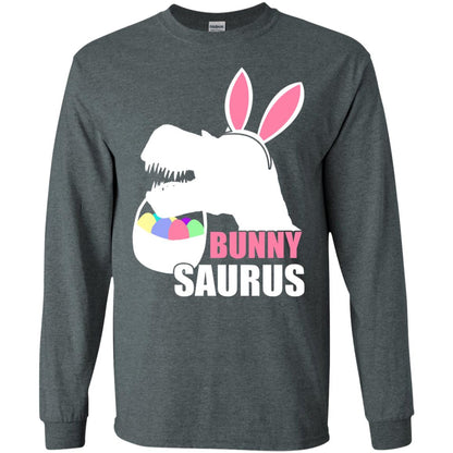 Bunnysaurus Easter Dinosaur Lover Shirt Dark Heather