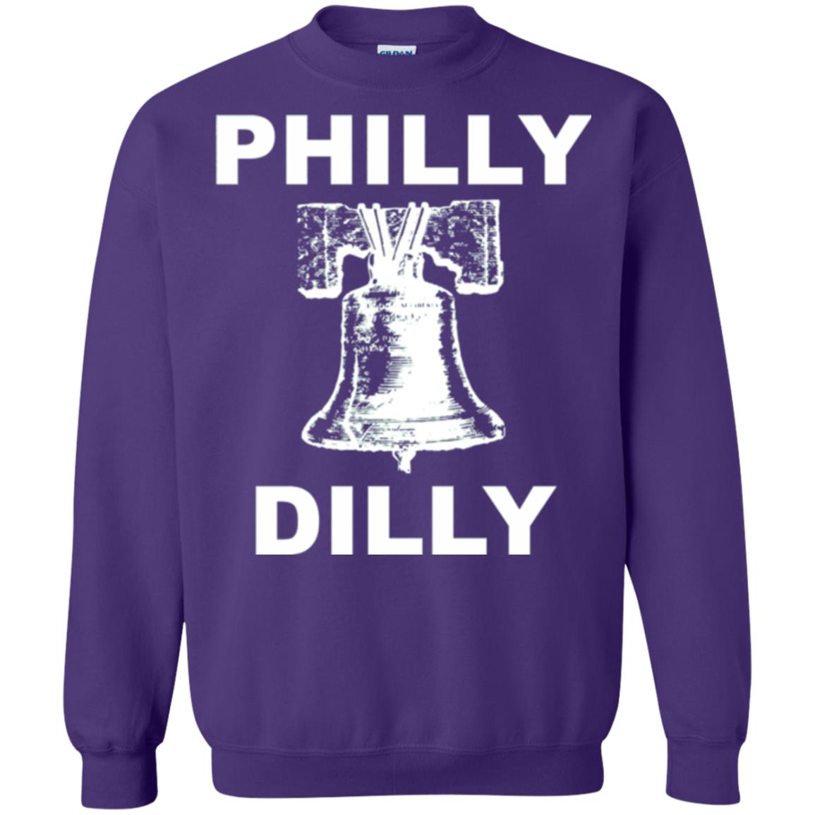 Football T-shirt Philly Dilly With Liberty Bell And Crack Philadelphia Purple