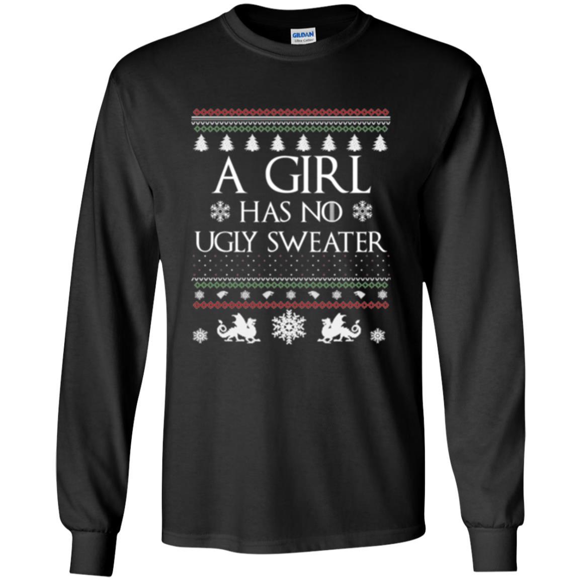 Christmas T-shirt Girl Has No Ugly Sweater Black