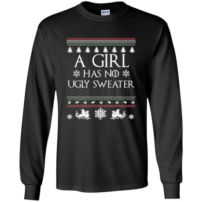 Christmas T-shirt Girl Has No Ugly Sweater Black
