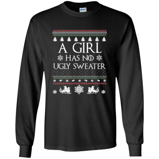 Christmas T-shirt Girl Has No Ugly Sweater Black