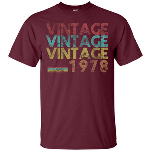 40th Birthday T-shirt Vintage 1978 40 Years Old