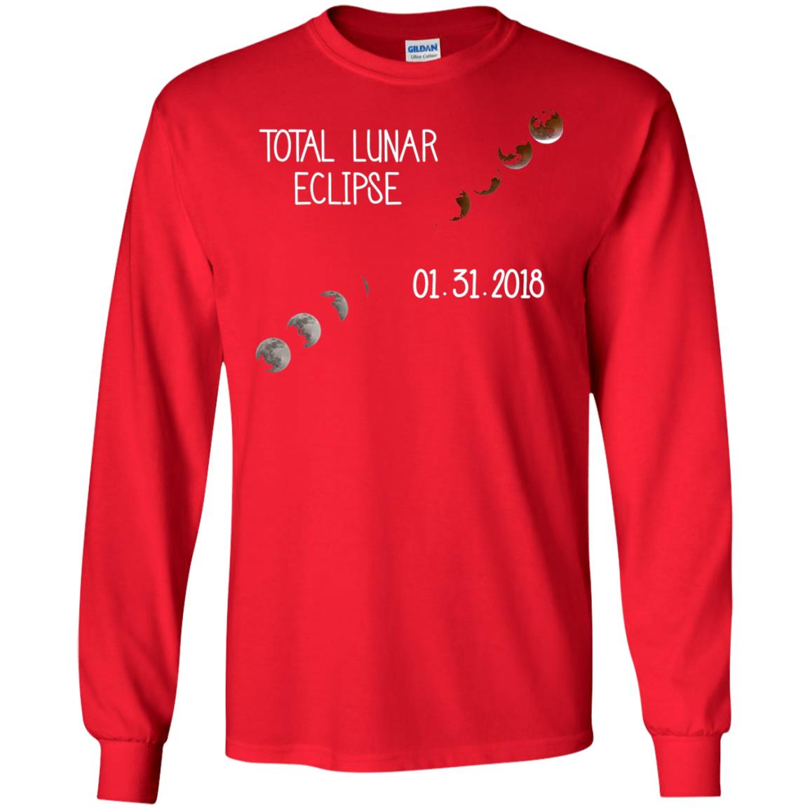 Total Lunar Eclipse 01-31-2018 Celebration Shirt Red