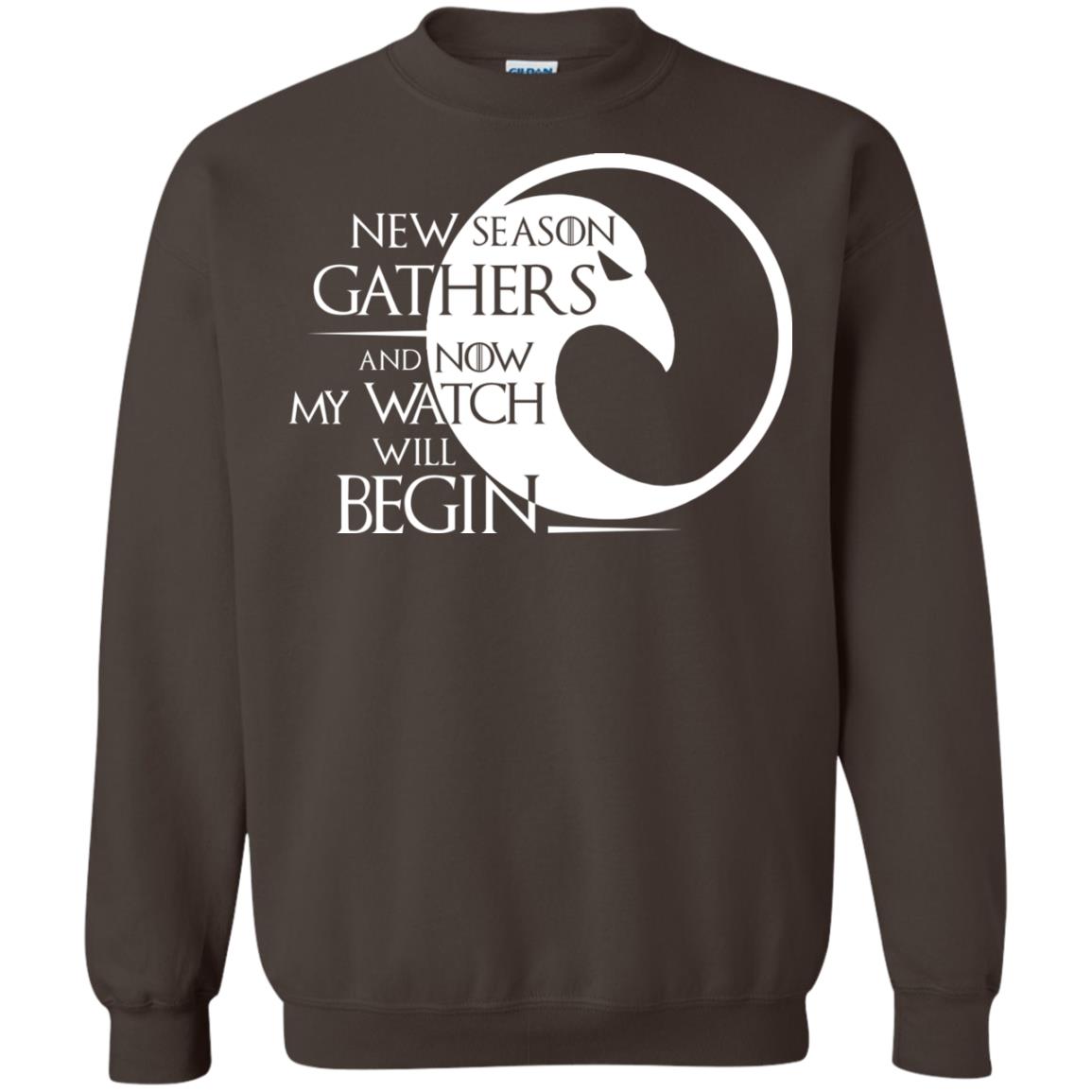New Season Gathers And Now My Watch Will Begin Game Of Thrones Fan T-shirt Dark Chocolate