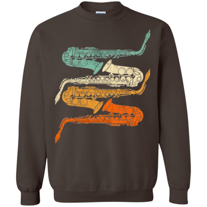 Saxophonist T-shirt Vintage Retro 70s Saxophone Dark Chocolate