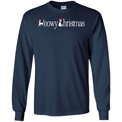 Christmas T-shirt Meowy Christmas Navy