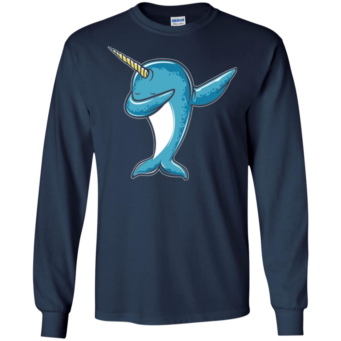 Dabbing Narwhal T-shirt Navy