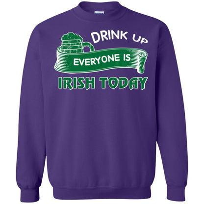 St. Patrick's Day T-shirt Drink Up Everyone Is Irish Today Purple