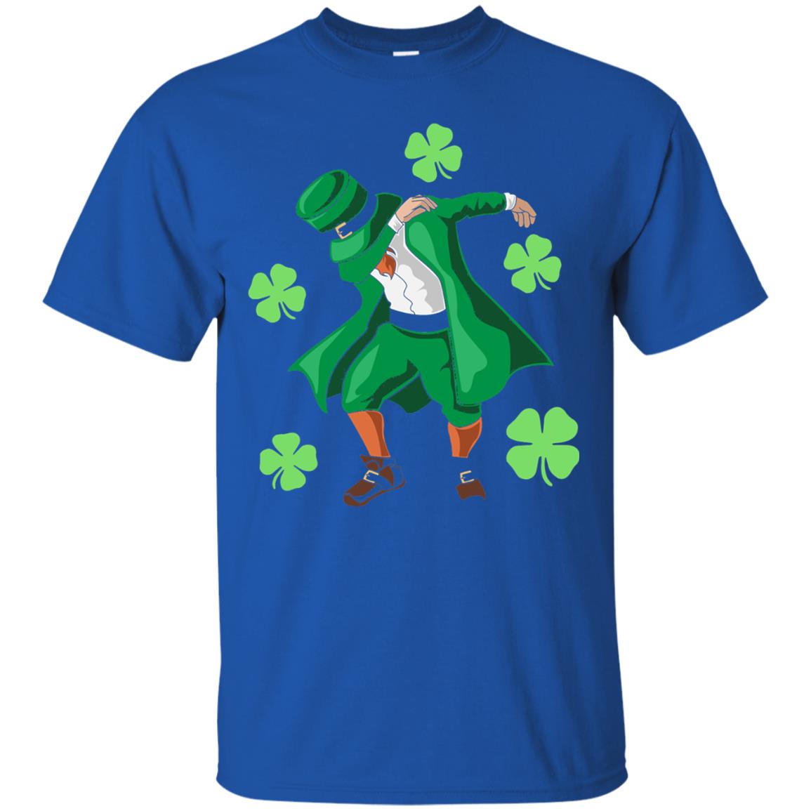 Funny Dabbing Leprechaun St. Patricks Day T-shirt Royal