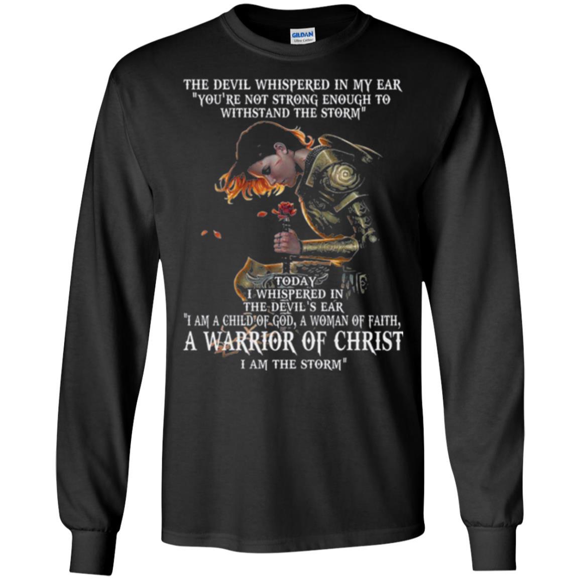 Warrior T-shirt I Am A Child Of God A Woman Of Faith T-shirt Black