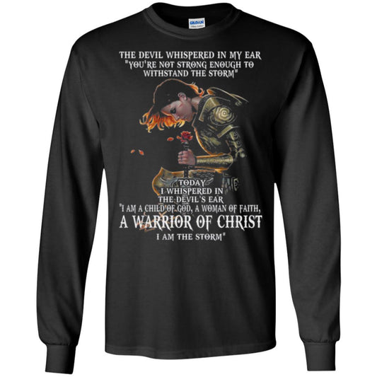 Warrior T-shirt I Am A Child Of God A Woman Of Faith T-shirt Black