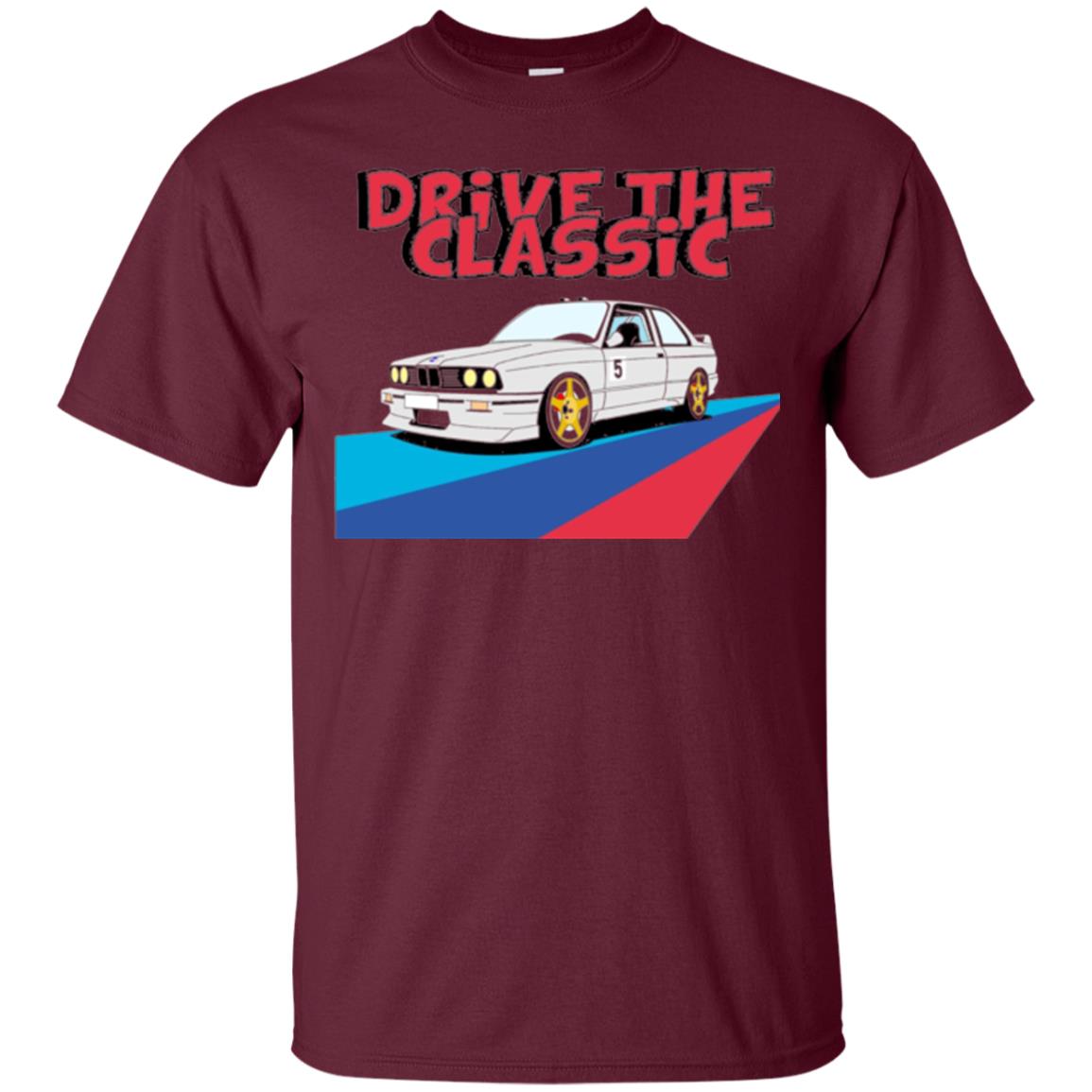 Classic Drive Vintage Collectors Bmw Lovers T-shirt Maroon