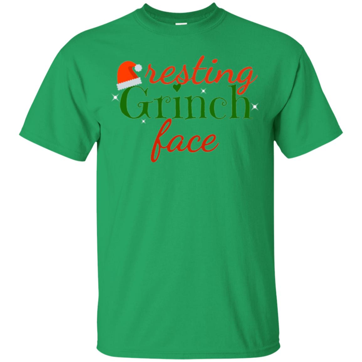 Funny Christmas T-shirt Resting Grinch Face Irish Green