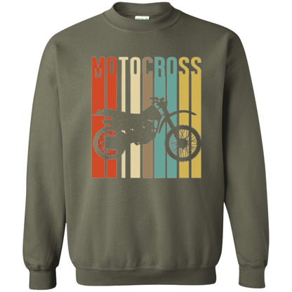 Dirt Bike Silhouette T-shirt Cool Vintage Motocross Military Green
