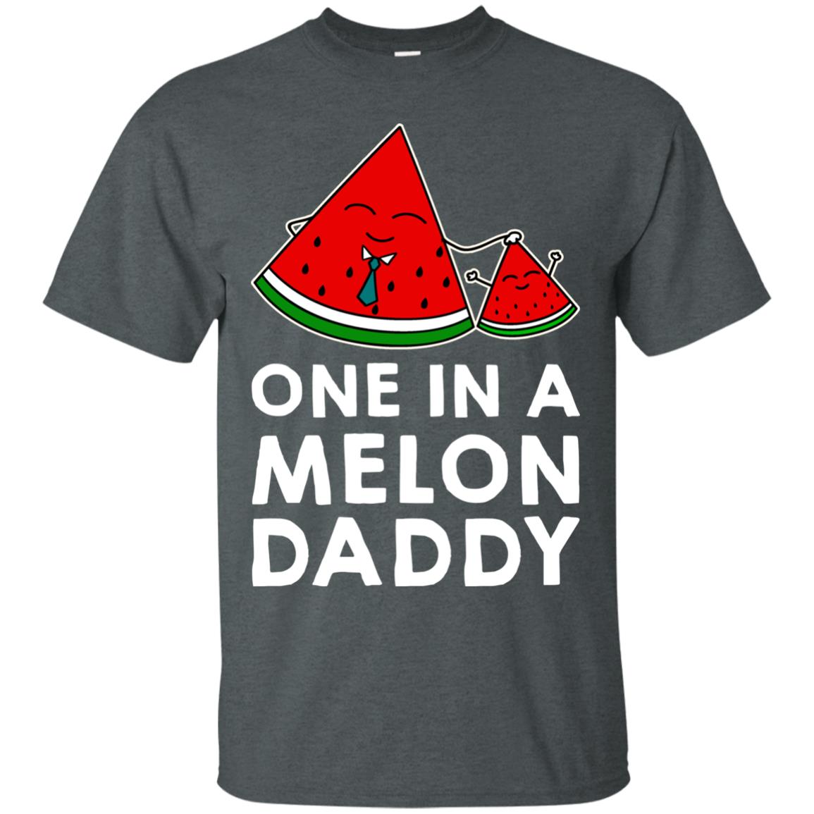 One In A Melon Daddy Funny Summer Melon Fruit Shirt Dark Heather