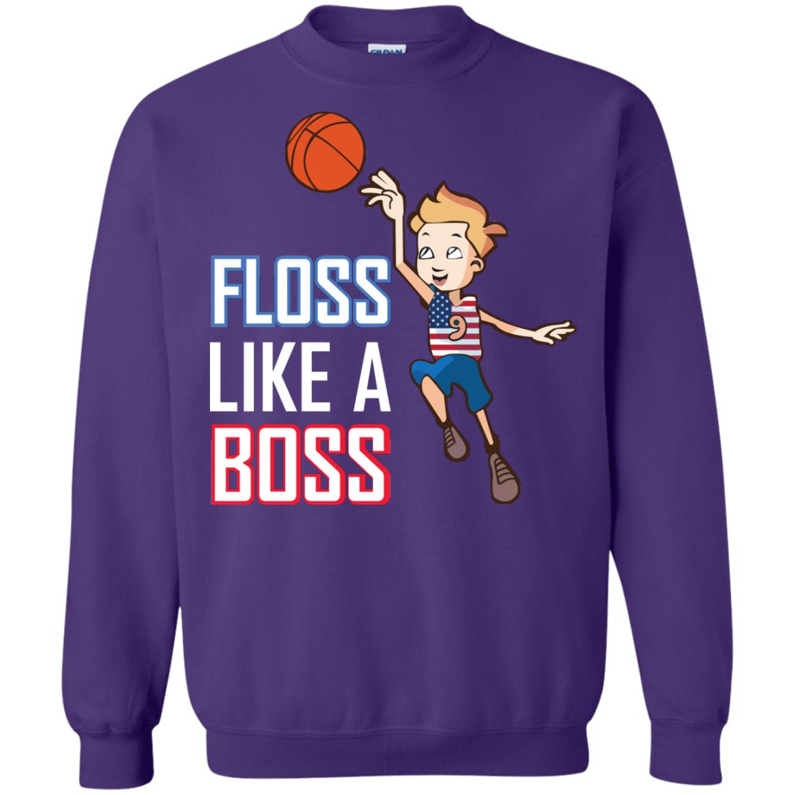 Floss Like A Boss Shirt For Basketball Players Purple