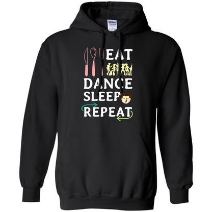 Eat Dance Sleep Repeat Dance Lover Shirt Black