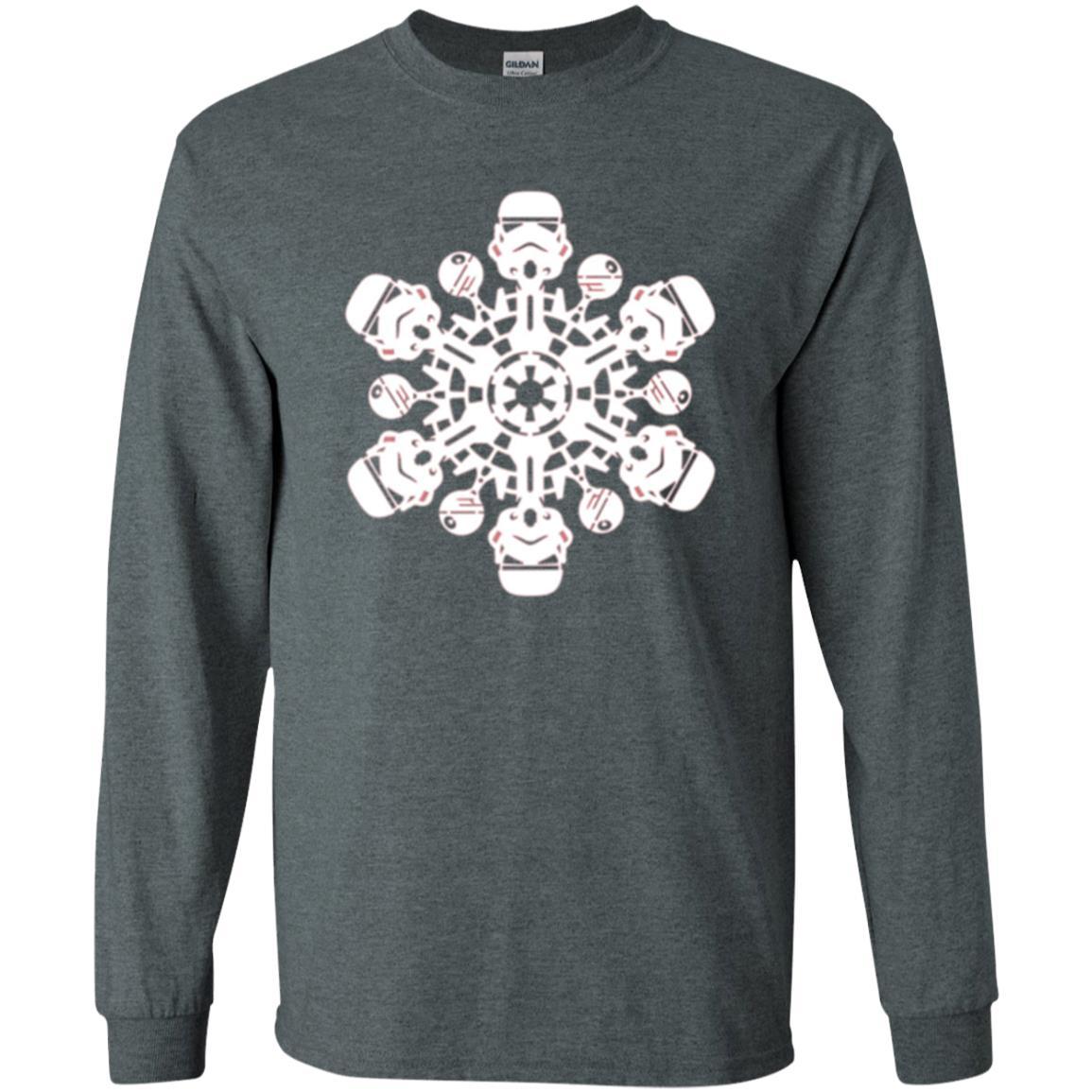 Film T-shirt Star Wars Stormtrooper Christmas Snowflake Graphic Dark Heather