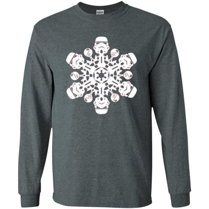 Film T-shirt Star Wars Stormtrooper Christmas Snowflake Graphic Dark Heather
