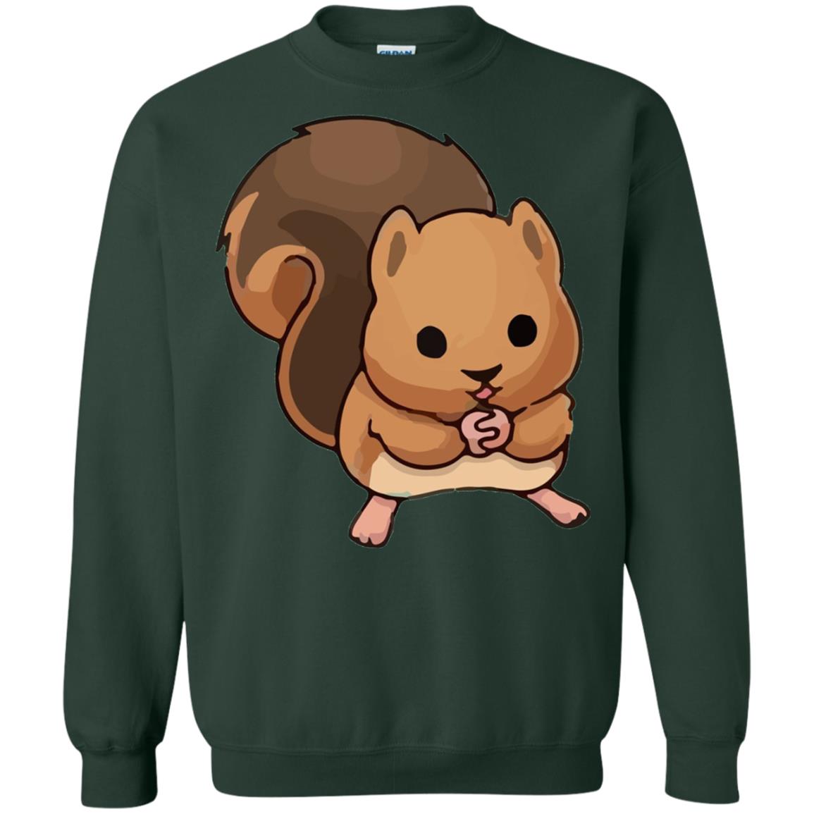 Cute Squirrel Graphic T-shirt Forest Green
