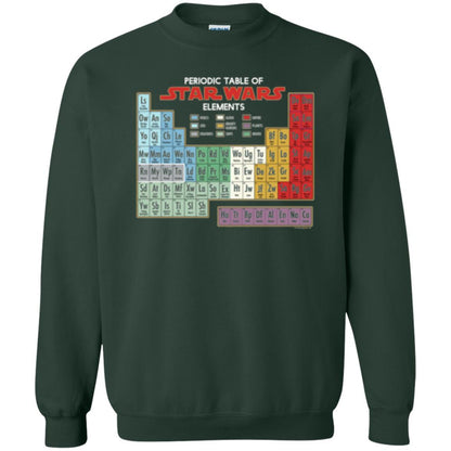 Film T-shirt Star Wars Periodic Table Of Elements Graphic Forest Green