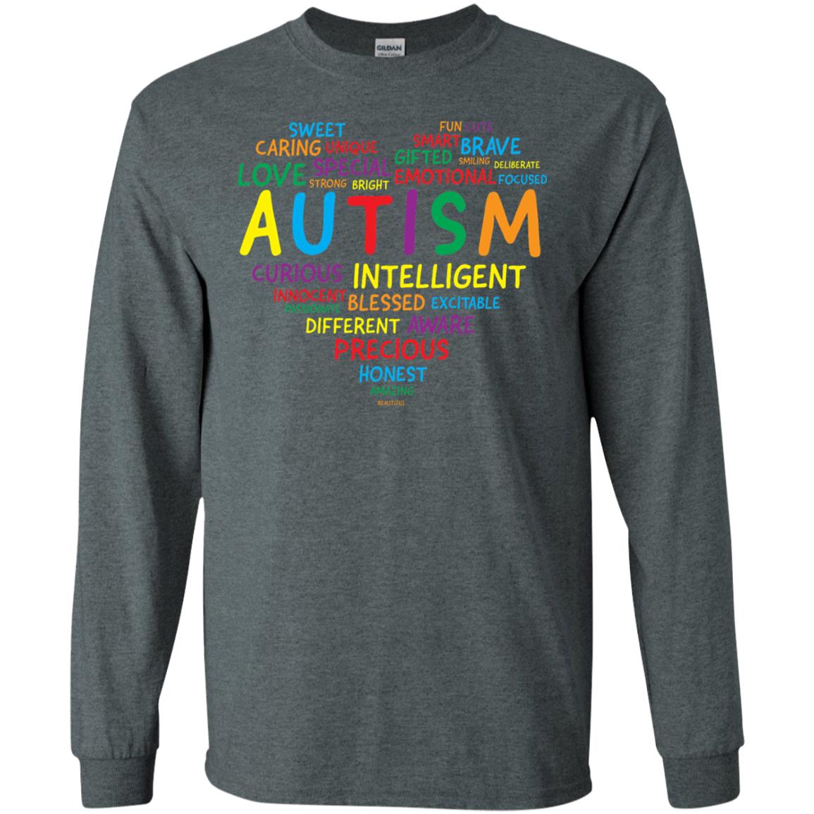 Autism Heart Autism Awareness T-shirt Dark Heather